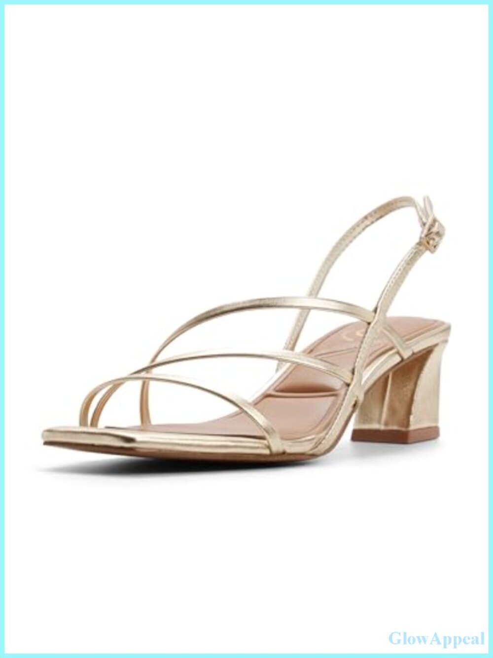 ALDO Maegann Strappy Block Heeled Sandal Square Toe Buckle